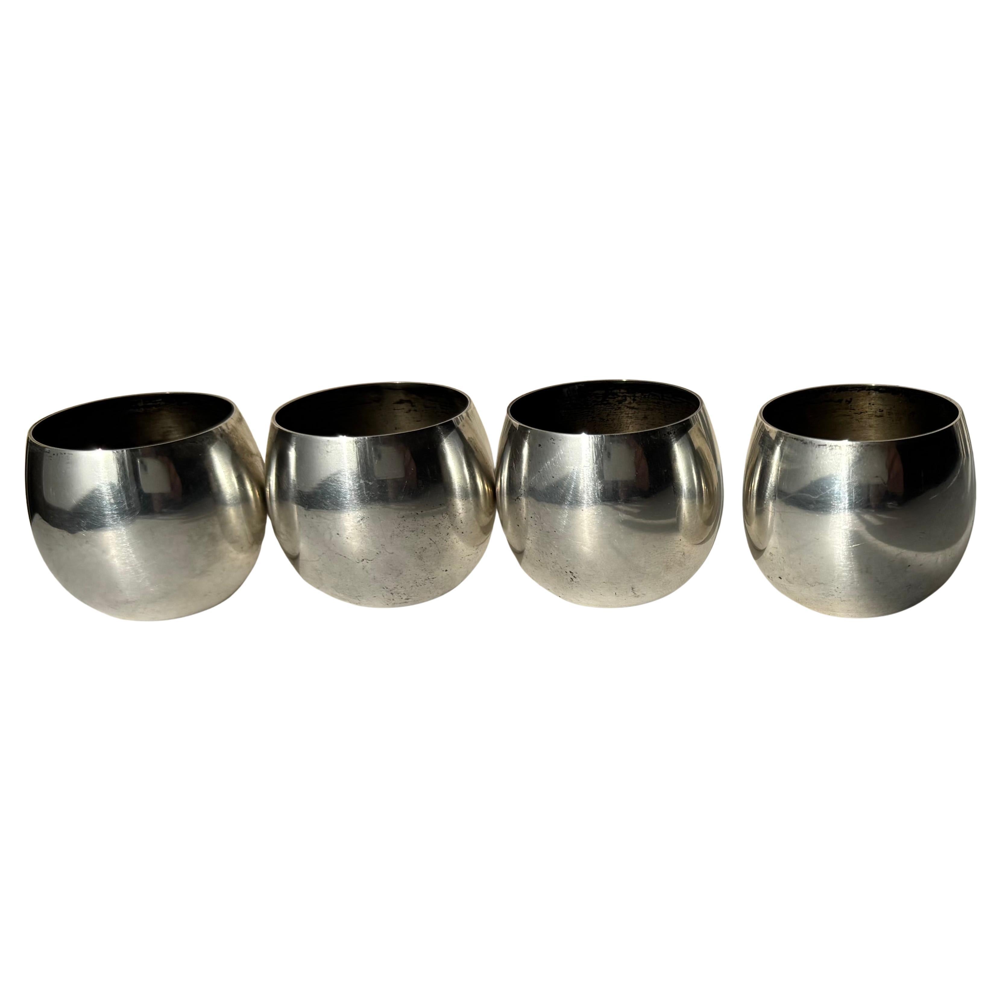 Tiffany & Co sterling silver set of 4 shot / cup # 25005