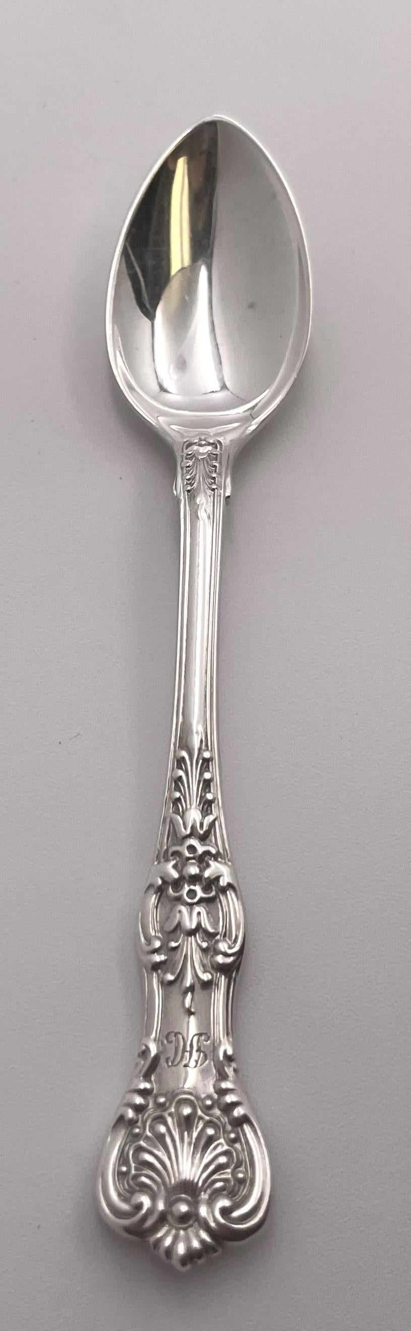Américain Tiffany & Co. Set de 5 cuillères à demi-masse en argent Sterling King en vente