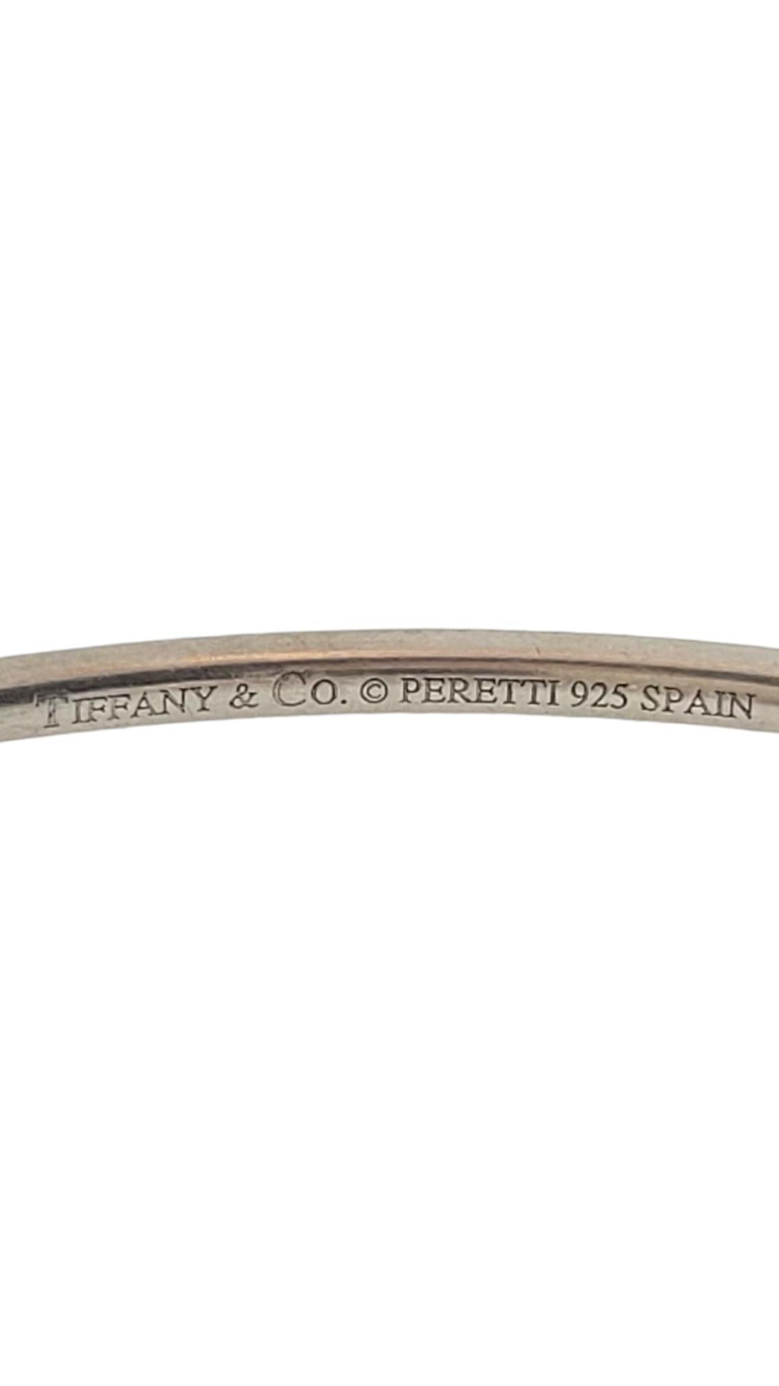 Tiffany & Co. Sterling Silver Sevillana Peretti Bangle Bracelet #17393 In Good Condition For Sale In Washington Depot, CT