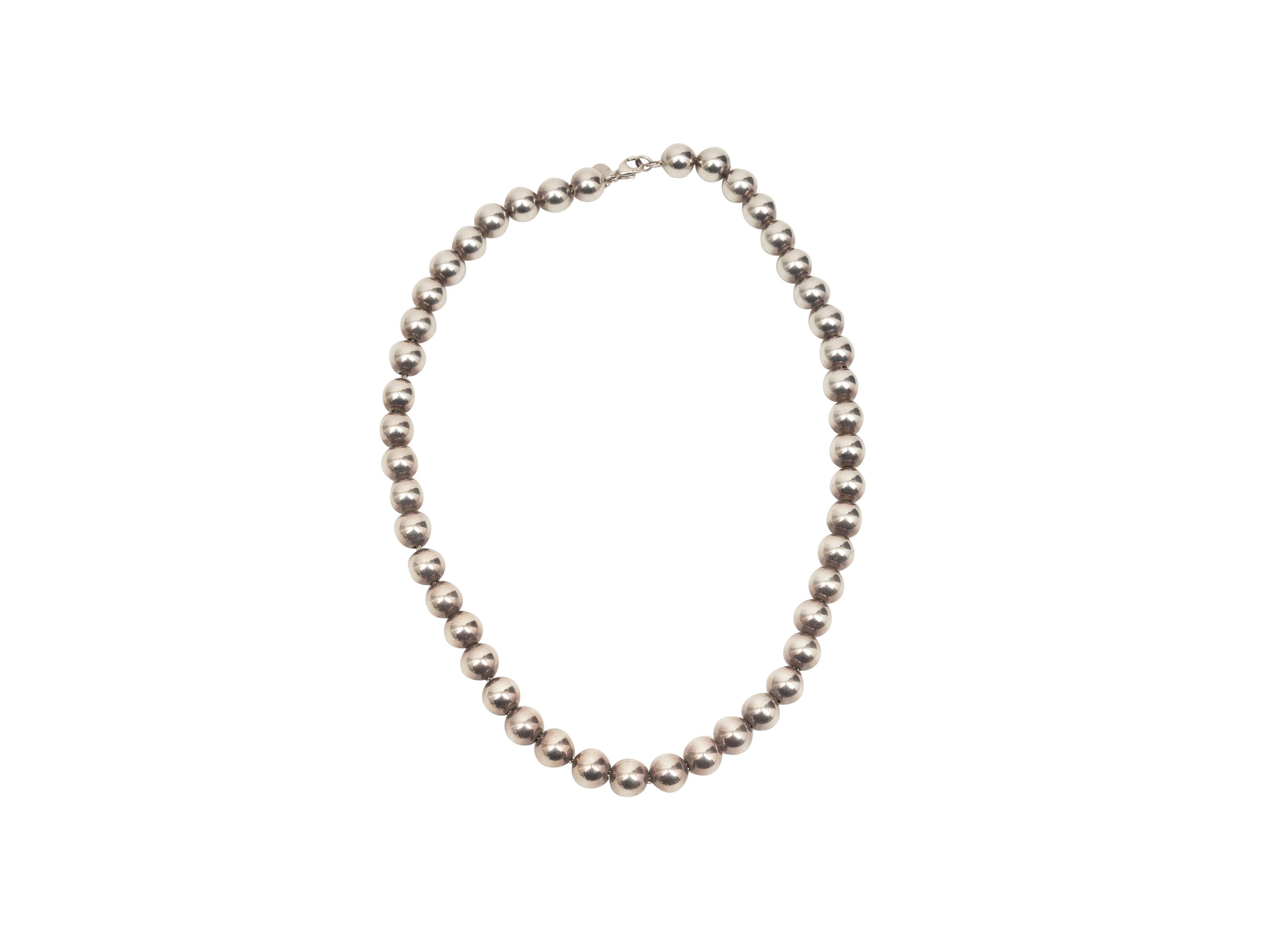 Product Details: Sterling silver short ball necklace by Tiffany & Co. 8.5