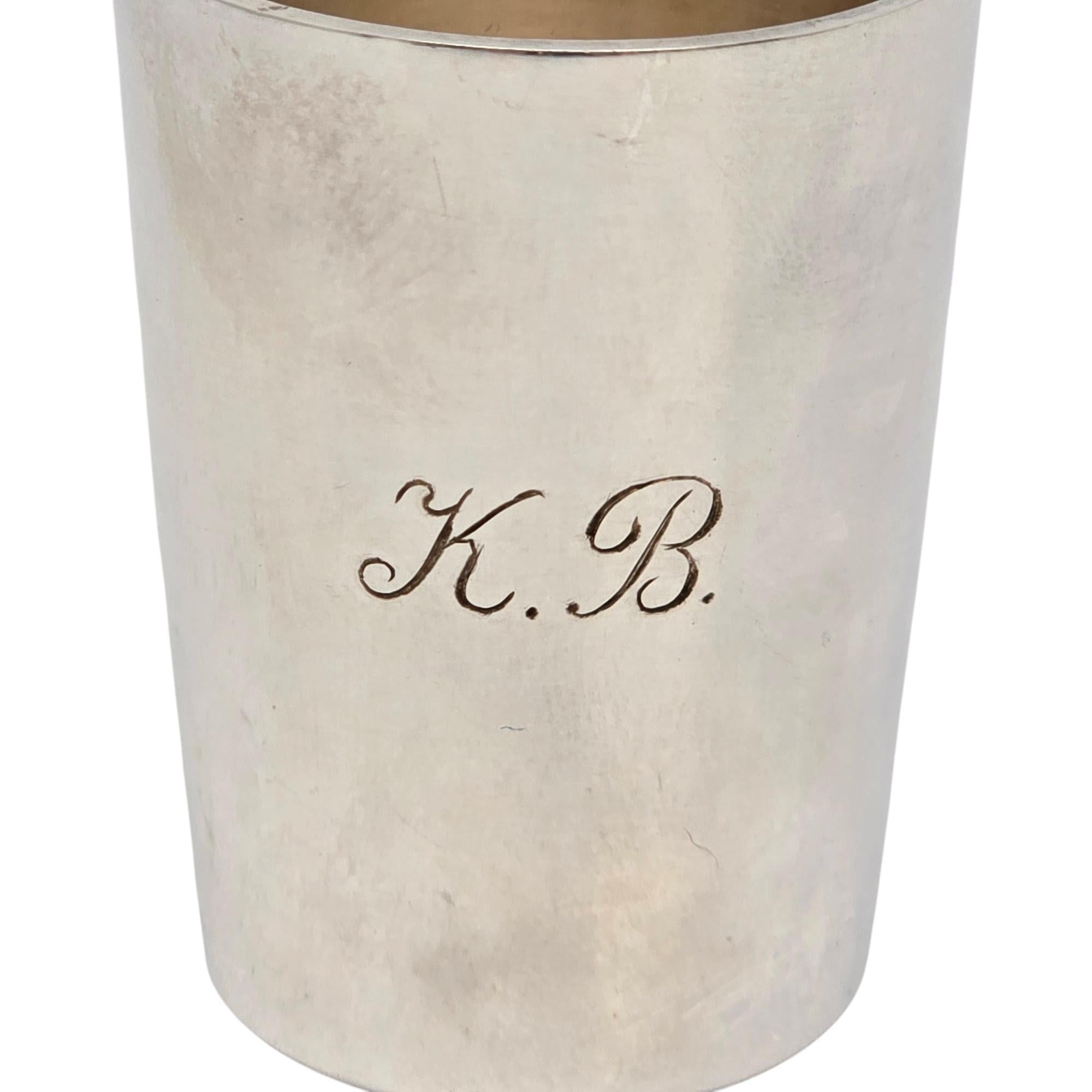 Tiffany & Co Sterling Silver Shot/Cordial Cup w/Monogram #20811 3