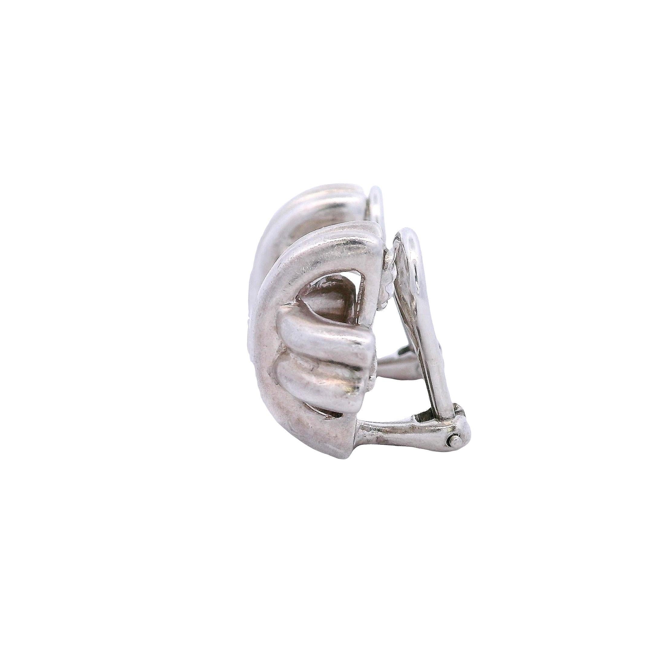 da uomo o donna Tiffany & Co. Orecchini a clip in argento Sterling Signature X in vendita