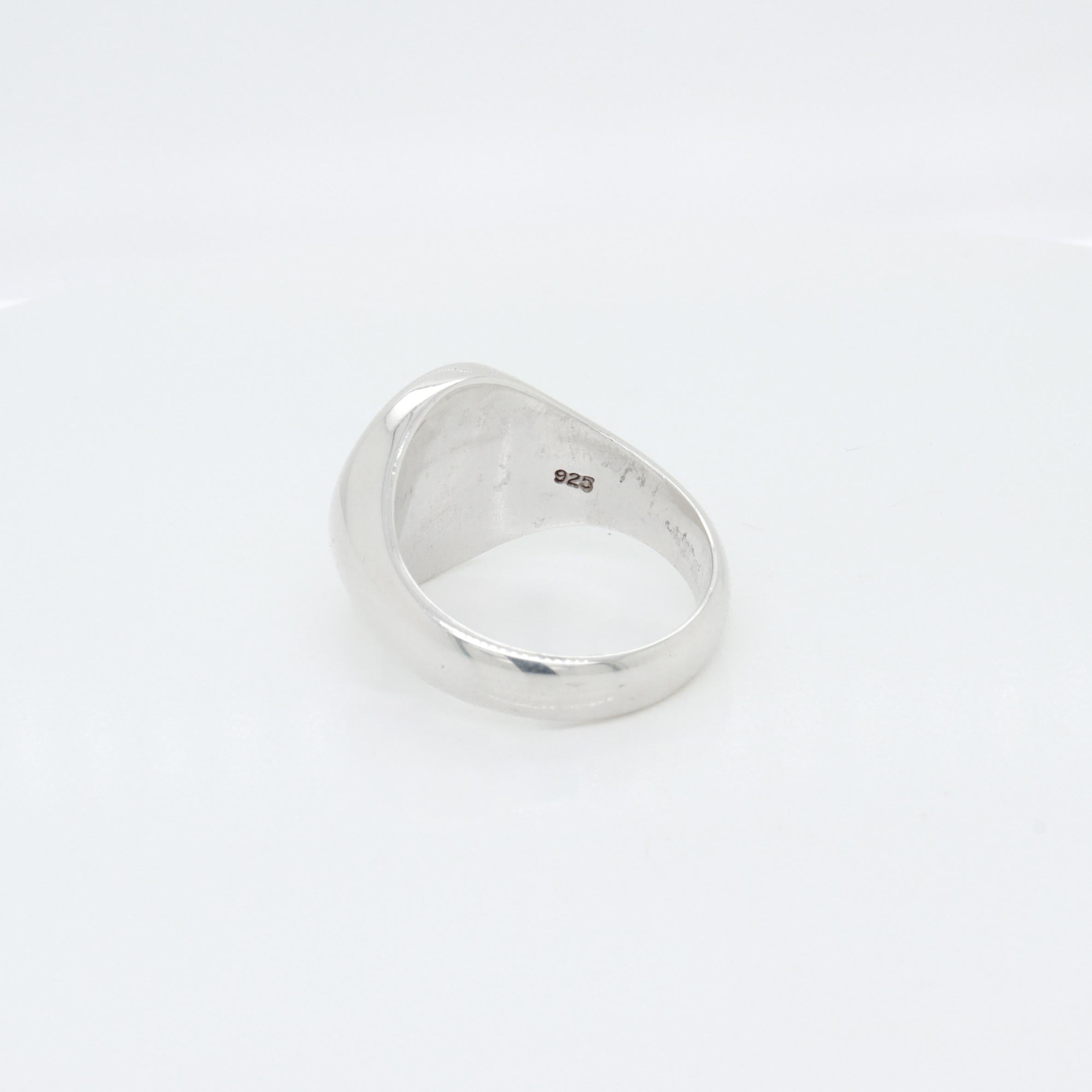 Tiffany & Co. Anello con sigillo in argento sterling in vendita 4