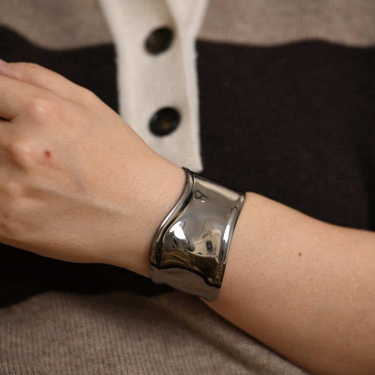 Tiffany and Sterling Silver Small Elsa Peretti Left Wrist Bone