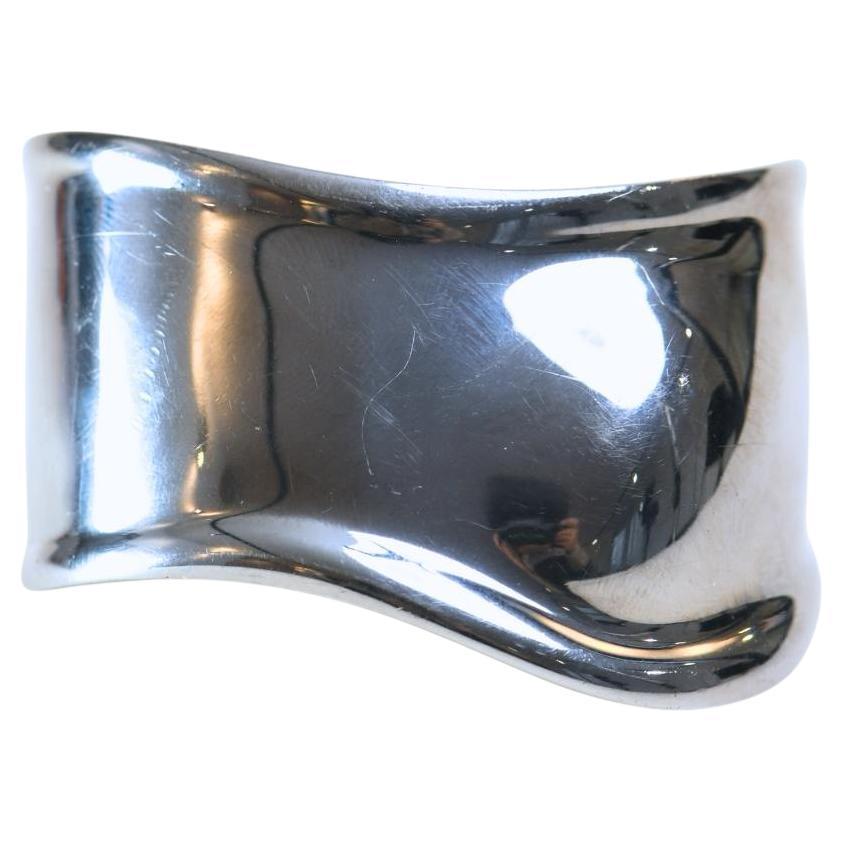Tiffany & Co. Sterling Silver Small Elsa Peretti Left Wrist Bone Cuff Bracelet
