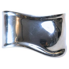 Tiffany & Co. Sterling Silver Small Elsa Peretti Left Wrist Bone Cuff Bracelet