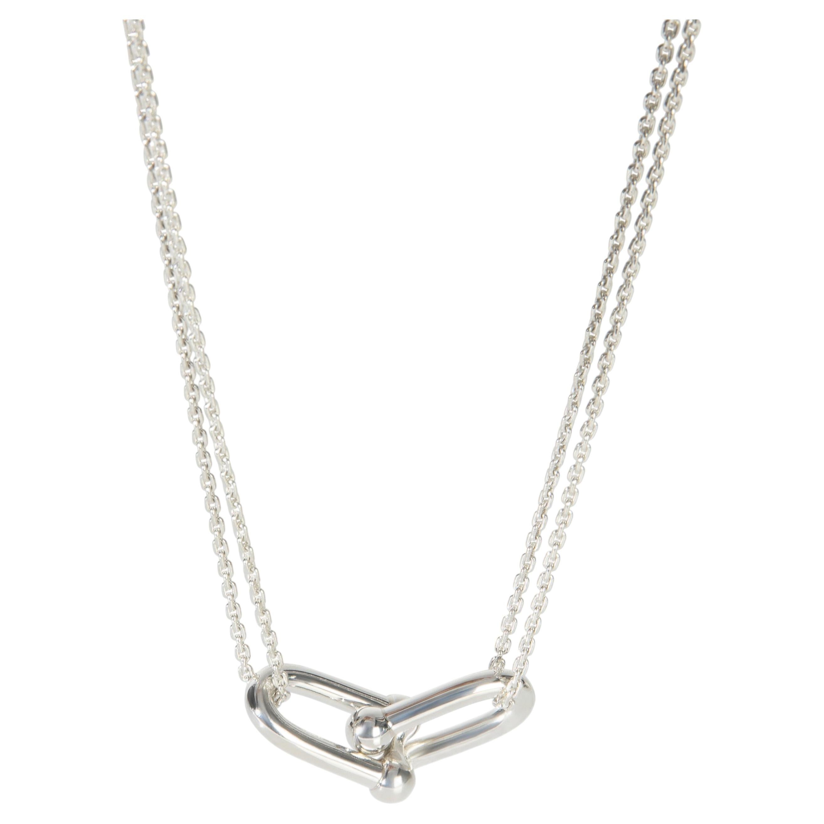 Tiffany & Co. Sterling Silver Small HardWear Link Pendant For Sale