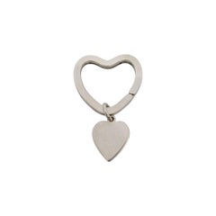 Tiffany & Co Sterling Silver Small Heart Keychain/Key Ring #21833