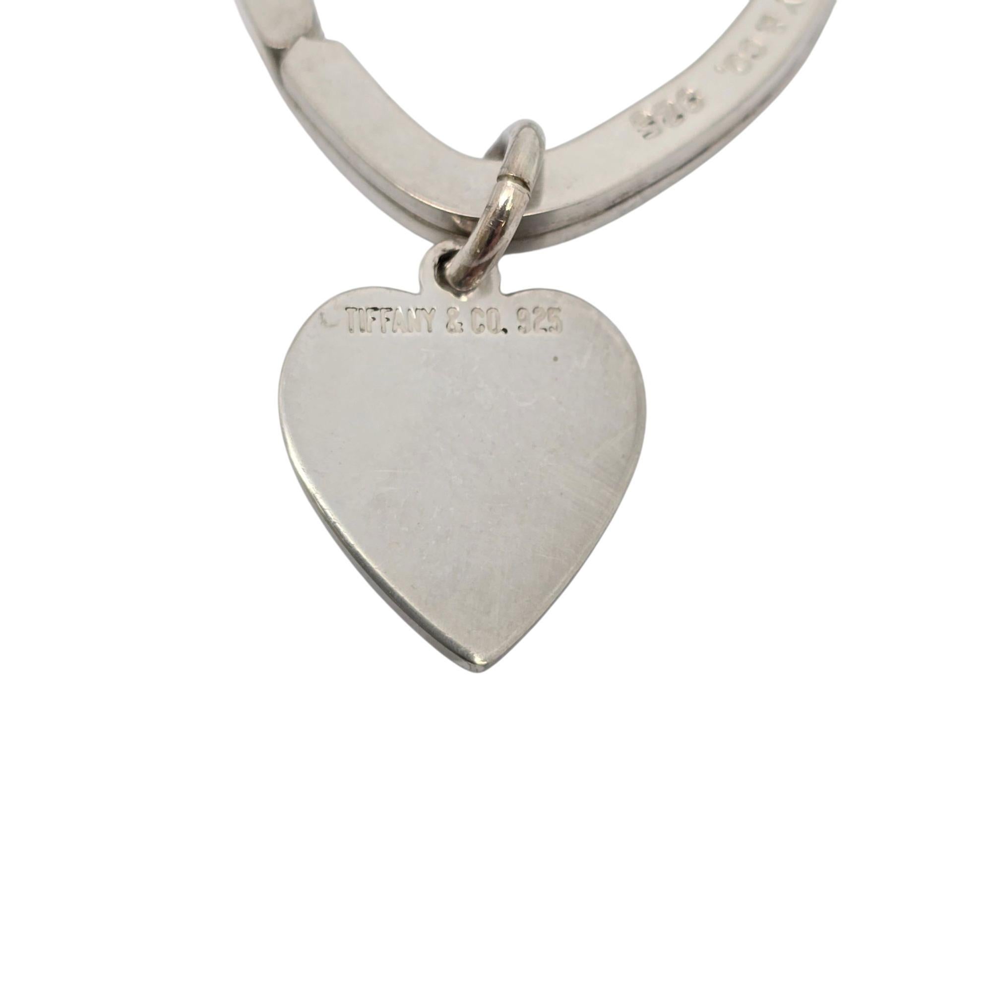 Tiffany & Co Sterling Silver Small Heart Keychain/Key Ring #21833 For Sale 1