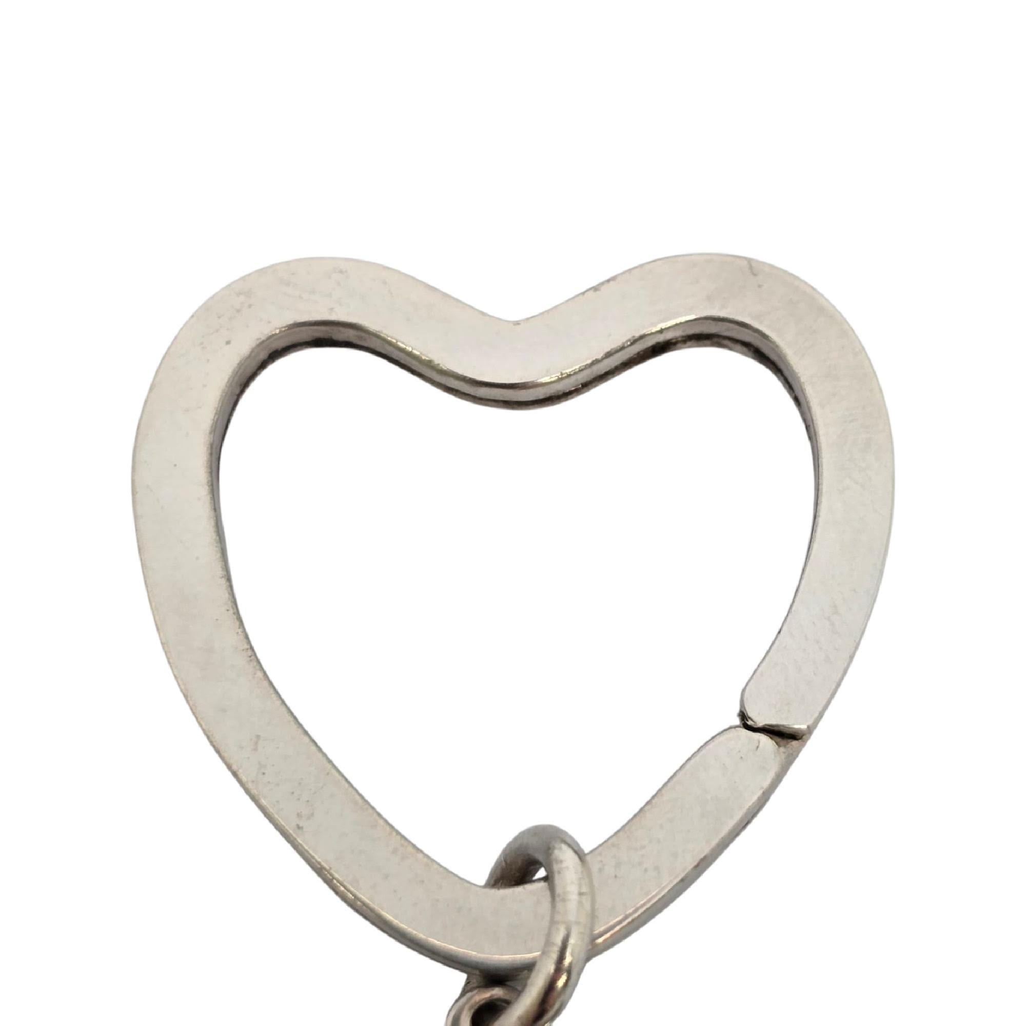 Tiffany & Co Sterling Silver Small Heart Keychain/Key Ring #21833 For Sale 2