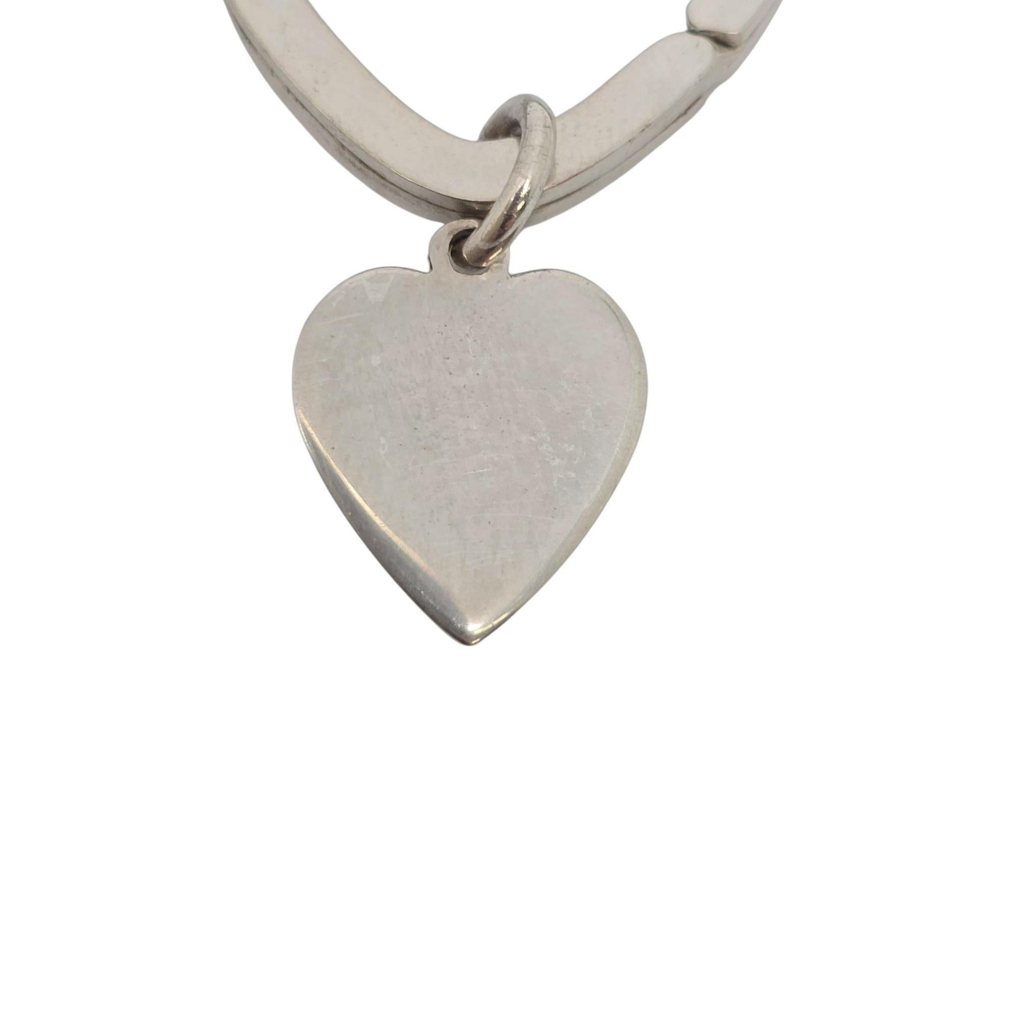 Tiffany & Co Sterling Silver Small Heart Keychain/Key Ring #21833 For Sale 3