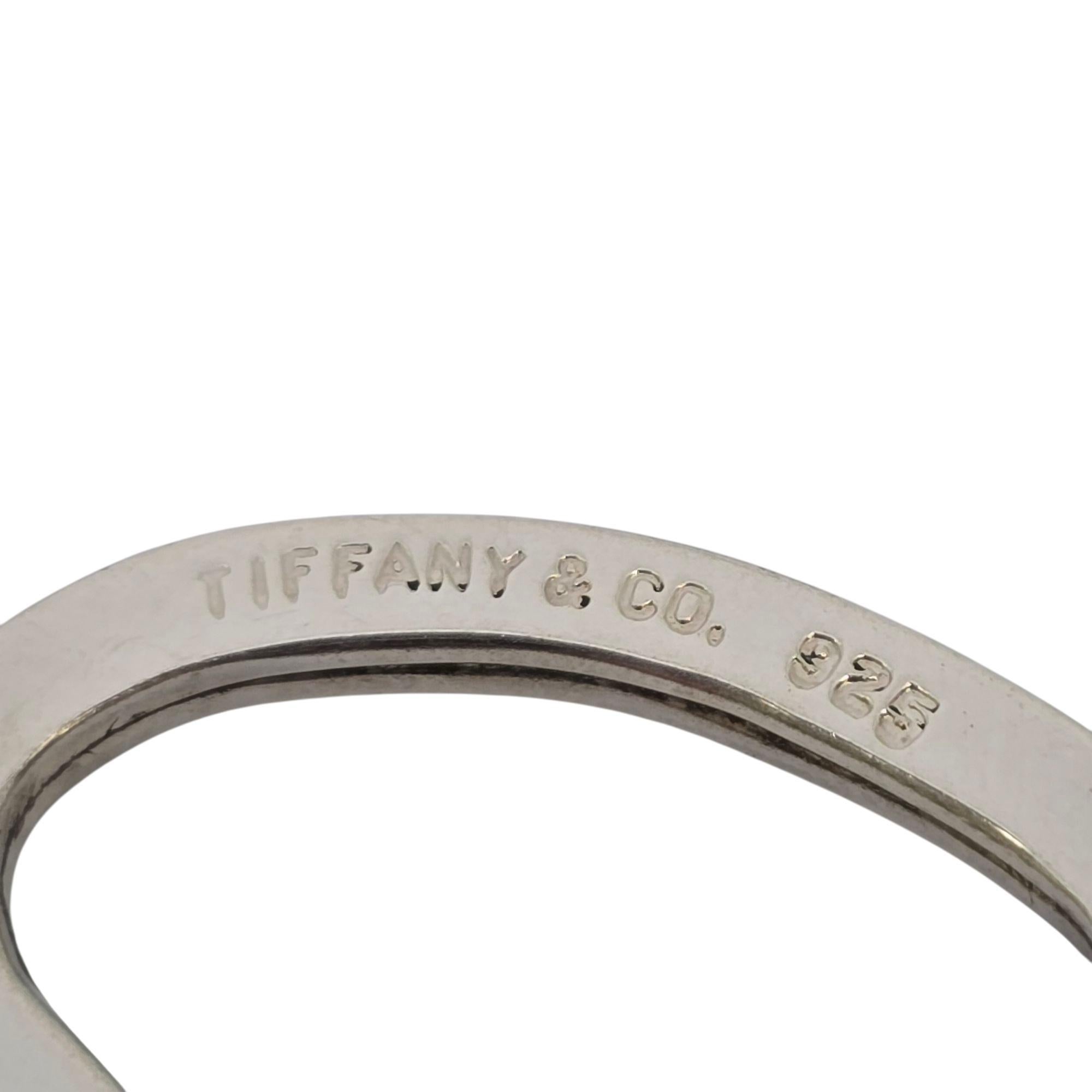 Tiffany & Co Sterling Silver Small Heart Keychain/Key Ring #21833 For Sale 4