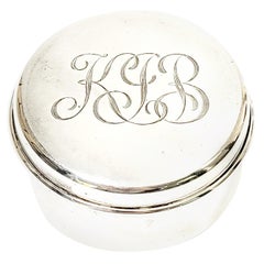 Tiffany & Co. Sterling Silver Small Round Jewelry Trinket Box