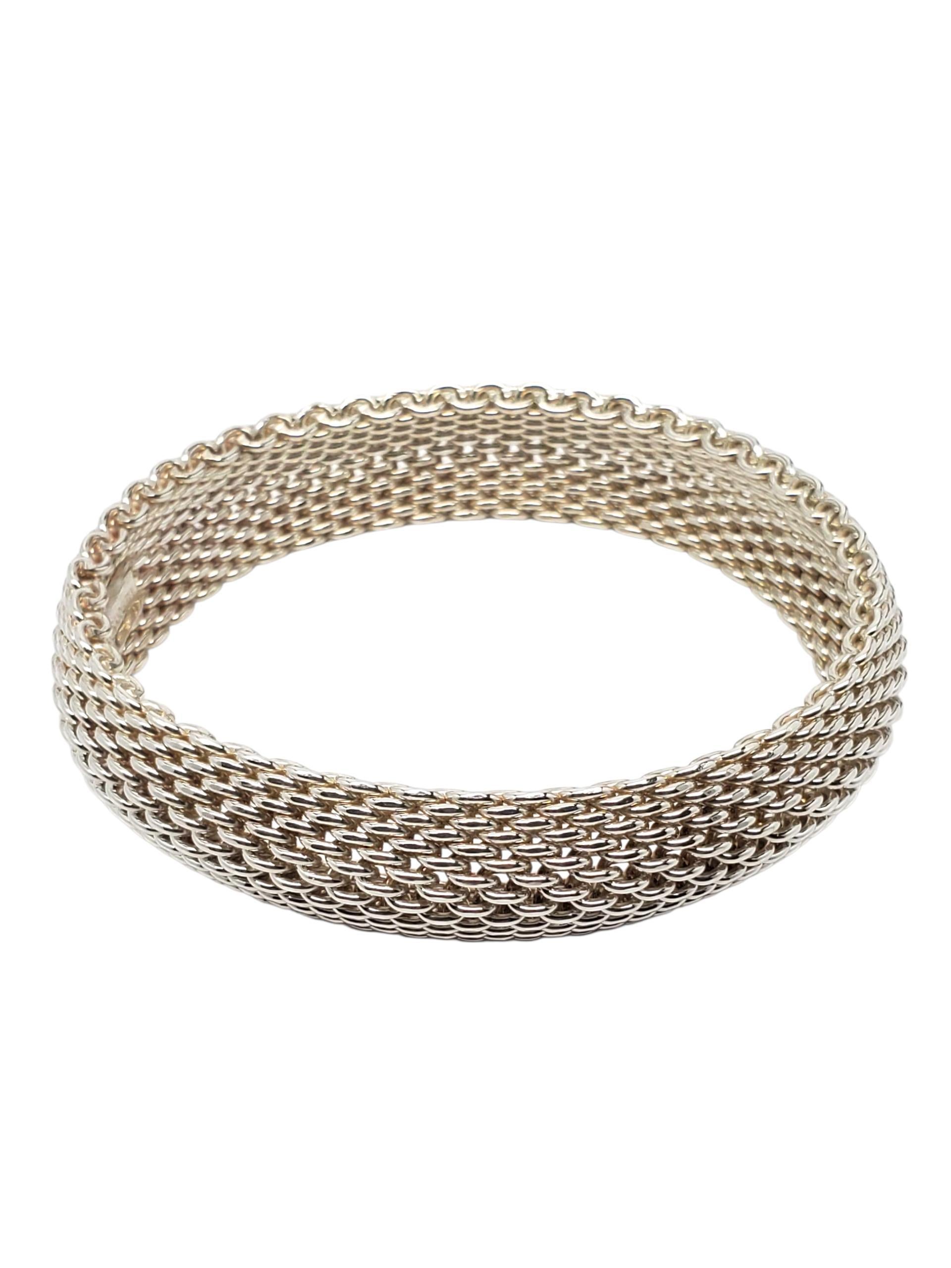 Contemporaneo Tiffany & Co. Bracciale a maglie intrecciate Somerset Bangle in argento Sterling #22611 in vendita