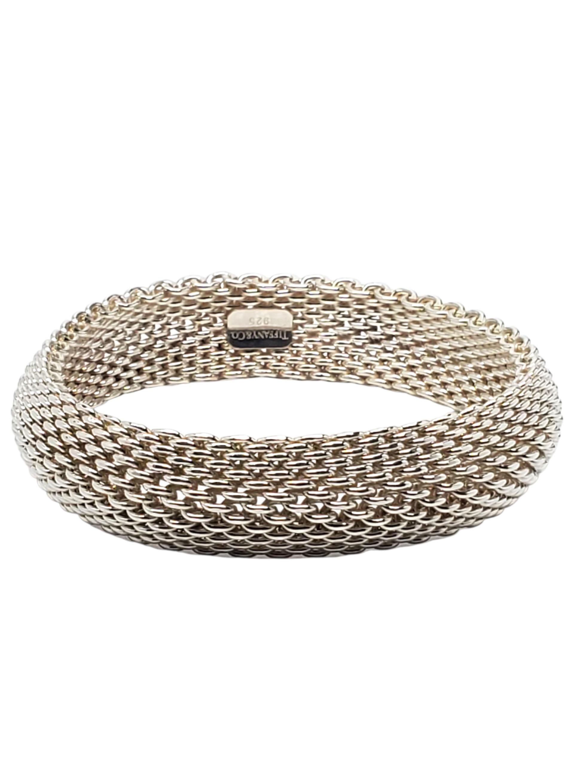 Tiffany & Co. Bracciale a maglie intrecciate Somerset Bangle in argento Sterling #22611