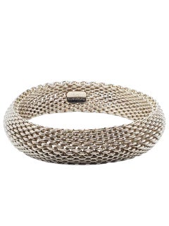 Tiffany & Co. Sterling Silver Somerset Bangle Woven Mesh Bracelet #22611