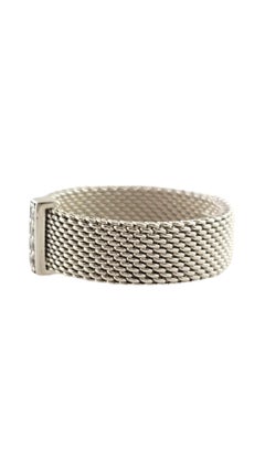 Tiffany & Co. Sterling Silver Somerset Diamond Ring Size 9 #18048