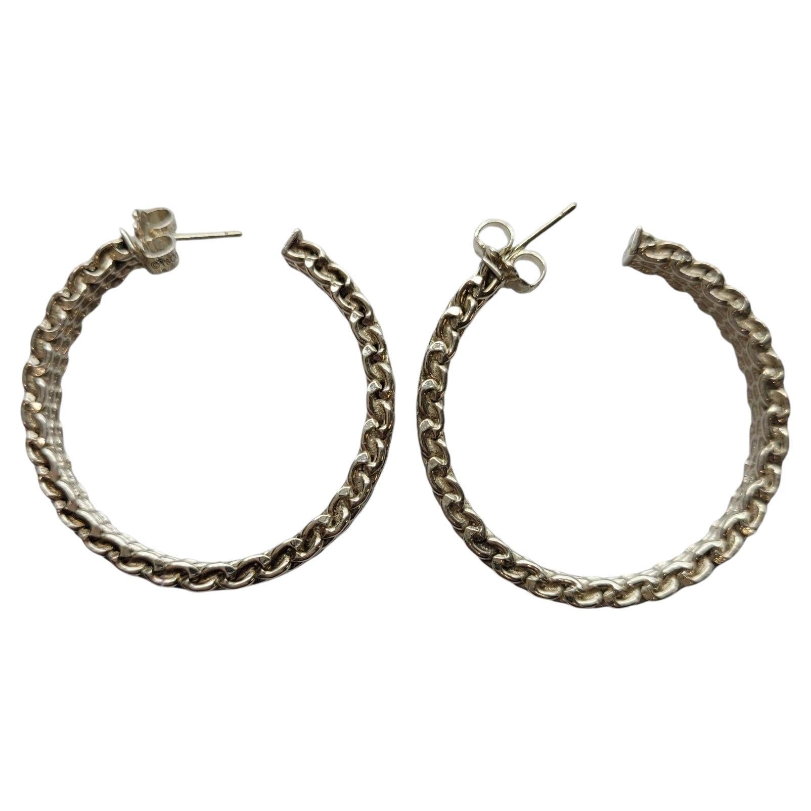 Tiffany 
Co. Orecchini a cerchio grandi Somerset in argento Sterling #23949