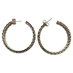 Tiffany & Co. Pendientes de aro grandes Somerset de plata de ley #23949