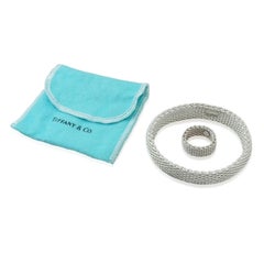 Tiffany & Co. Ensemble composé d'un bracelet rigide et d'une bague en maille « Somerset » en argent sterling