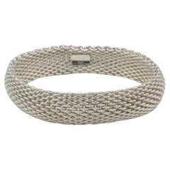 Tiffany & Co. Sterling Silver Somerset Mesh Bangle Bracelet