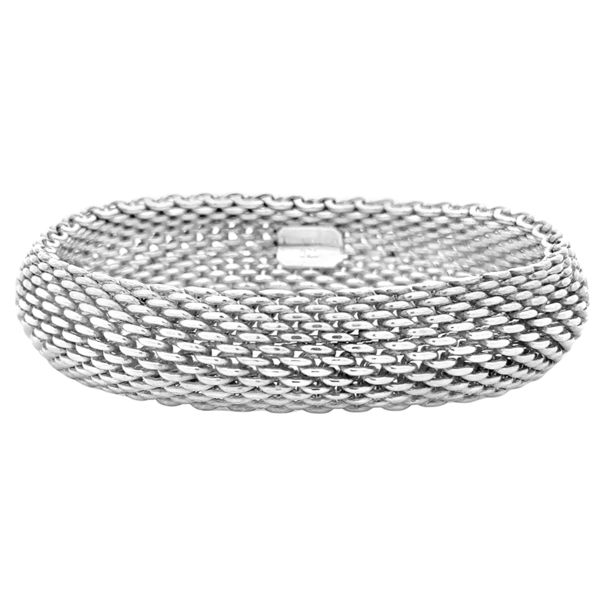 Tiffany & Co Sterling Silver Somerset Mesh Bracelet 7.5"