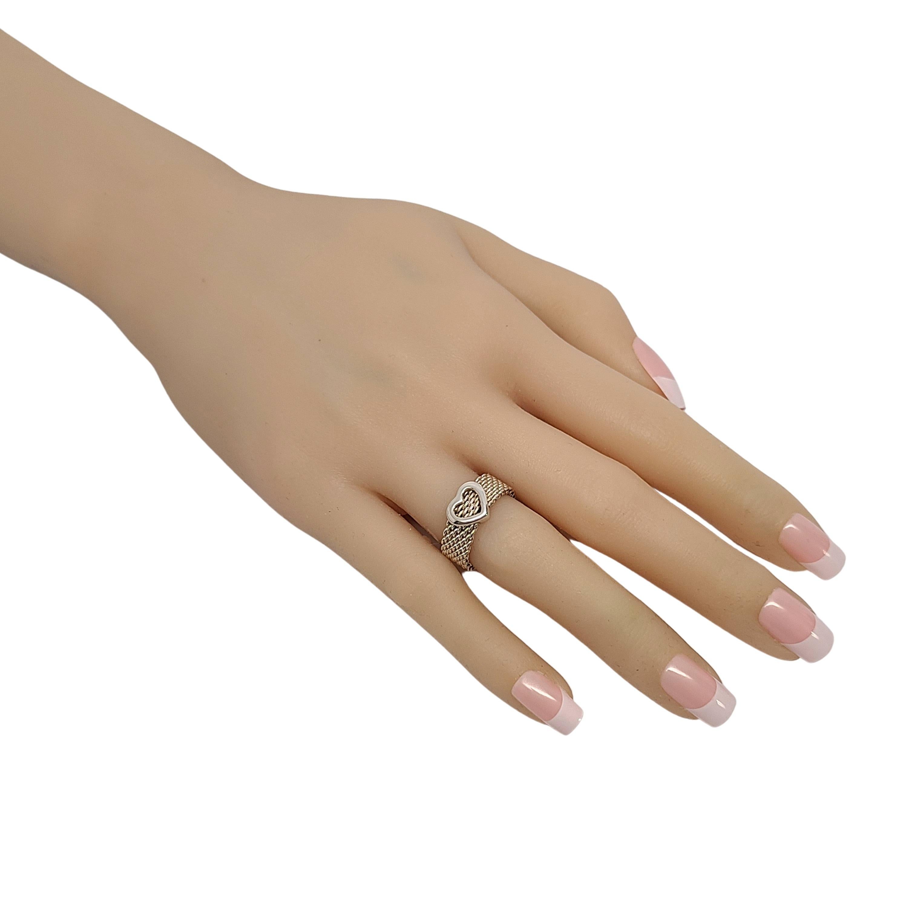Women's Tiffany & Co. Sterling Silver Somerset Mesh Heart Ring