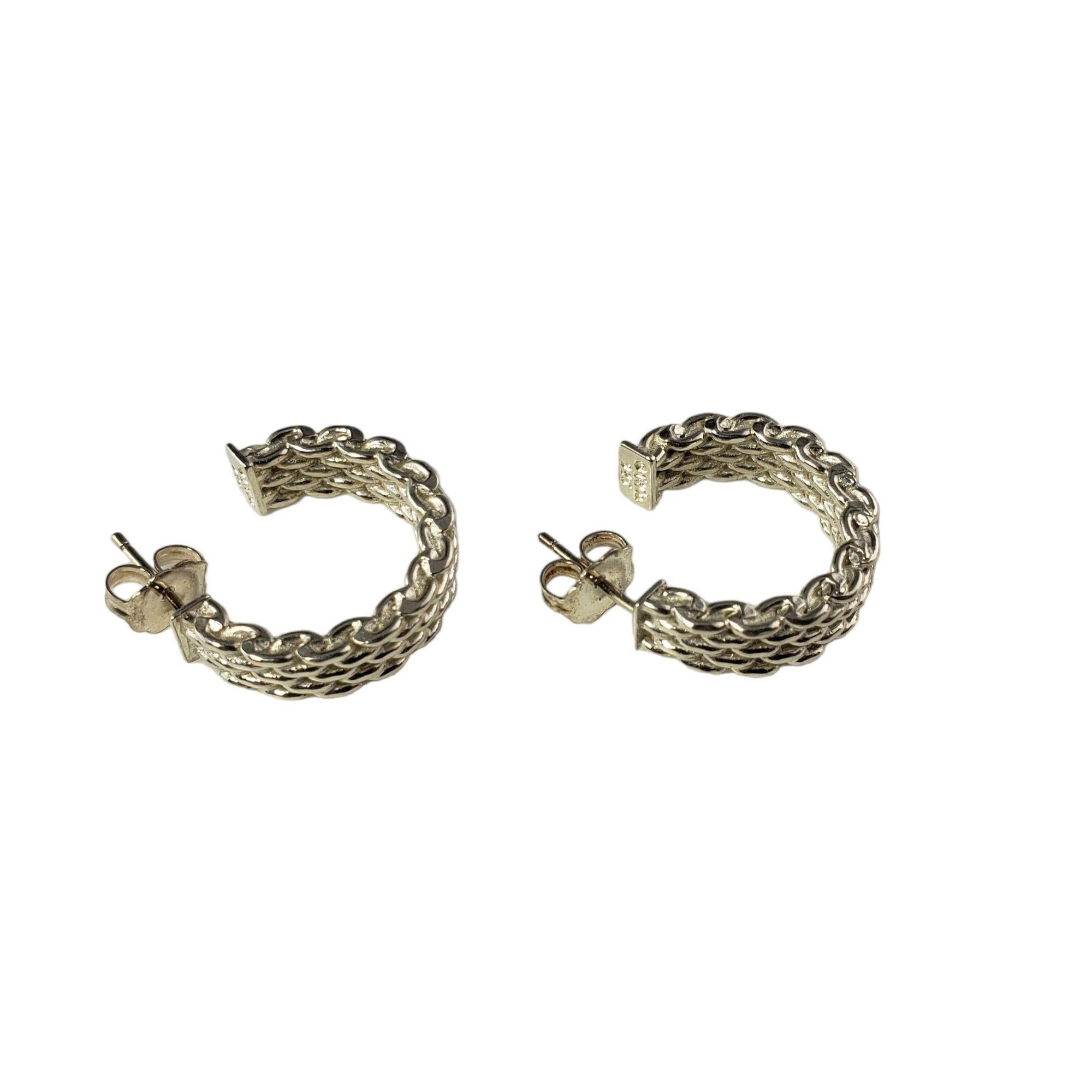 tiffany mesh hoop earrings