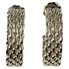 Tiffany & Co. Sterling Silver Somerset Mesh Hoop Earrings