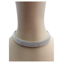 Collier « Somerset Mesh » en argent sterling de Tiffany & Co., 17,25 pouces, n° 25365