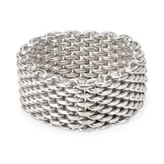 Tiffany & Co. Argenterie sterling  Bague en maille Somerset