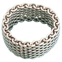 Tiffany & Co. Sterling Silver Somerset Mesh Weave Ring