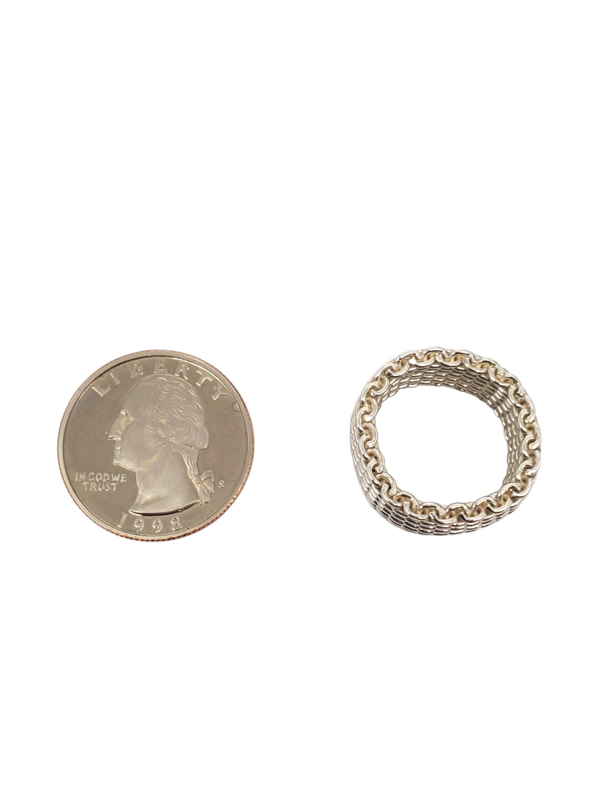 Donna Tiffany & Co. Anello in argento Sterling Somerset a maglia intrecciata misura 7 #22612 in vendita