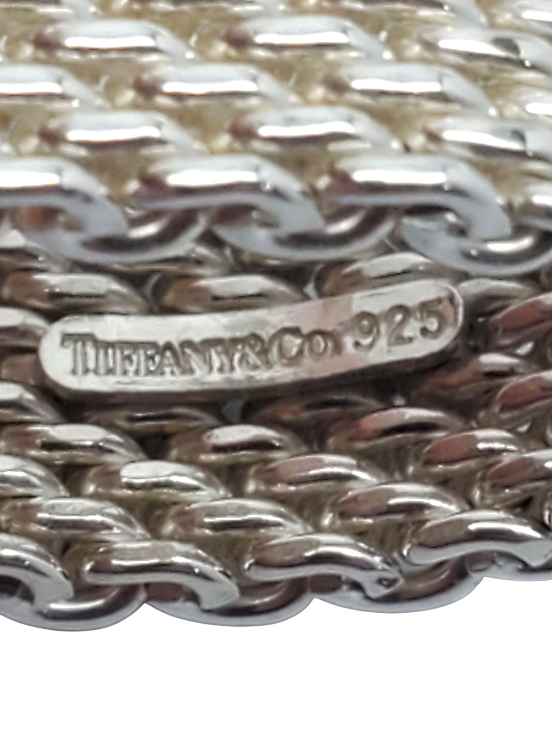 Tiffany & Co. Anello in argento Sterling Somerset a maglia intrecciata misura 7 #22612 in vendita 1