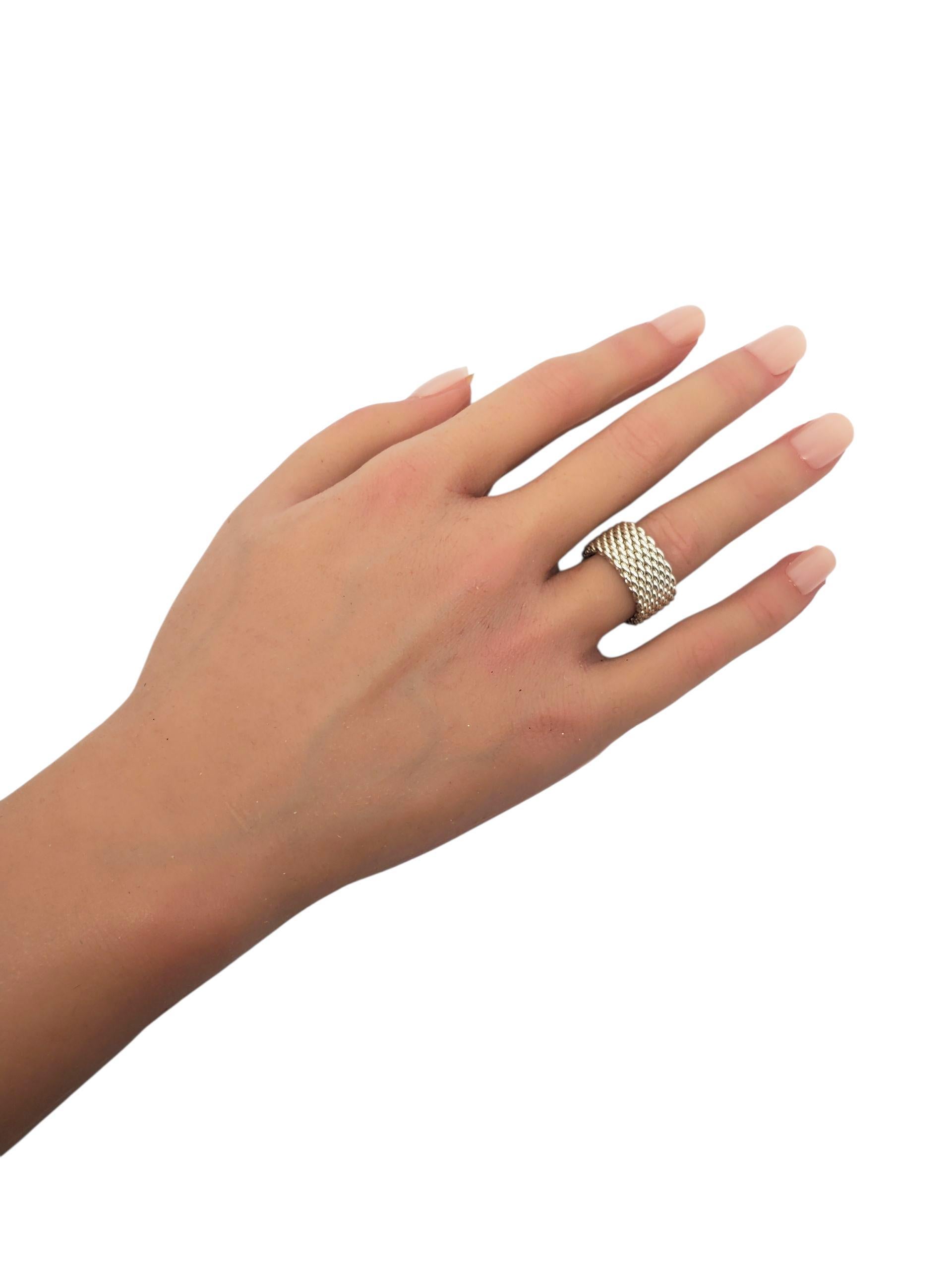 Tiffany & Co. Anello in argento Sterling Somerset a maglia intrecciata misura 7 #22612 in vendita 3