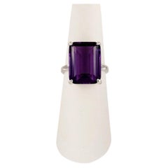 Tiffany & co Sterling Silver Sparkler Amethyst Gemstone Ring Size 6