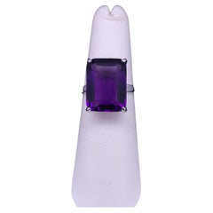 Tiffany & co Sterling Silver Sparkler Amethyst Gemstone Ring Size 6