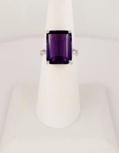 Tiffany & co Sterling Silver Sparkler Amethyst Gemstone Ring Size 6.75