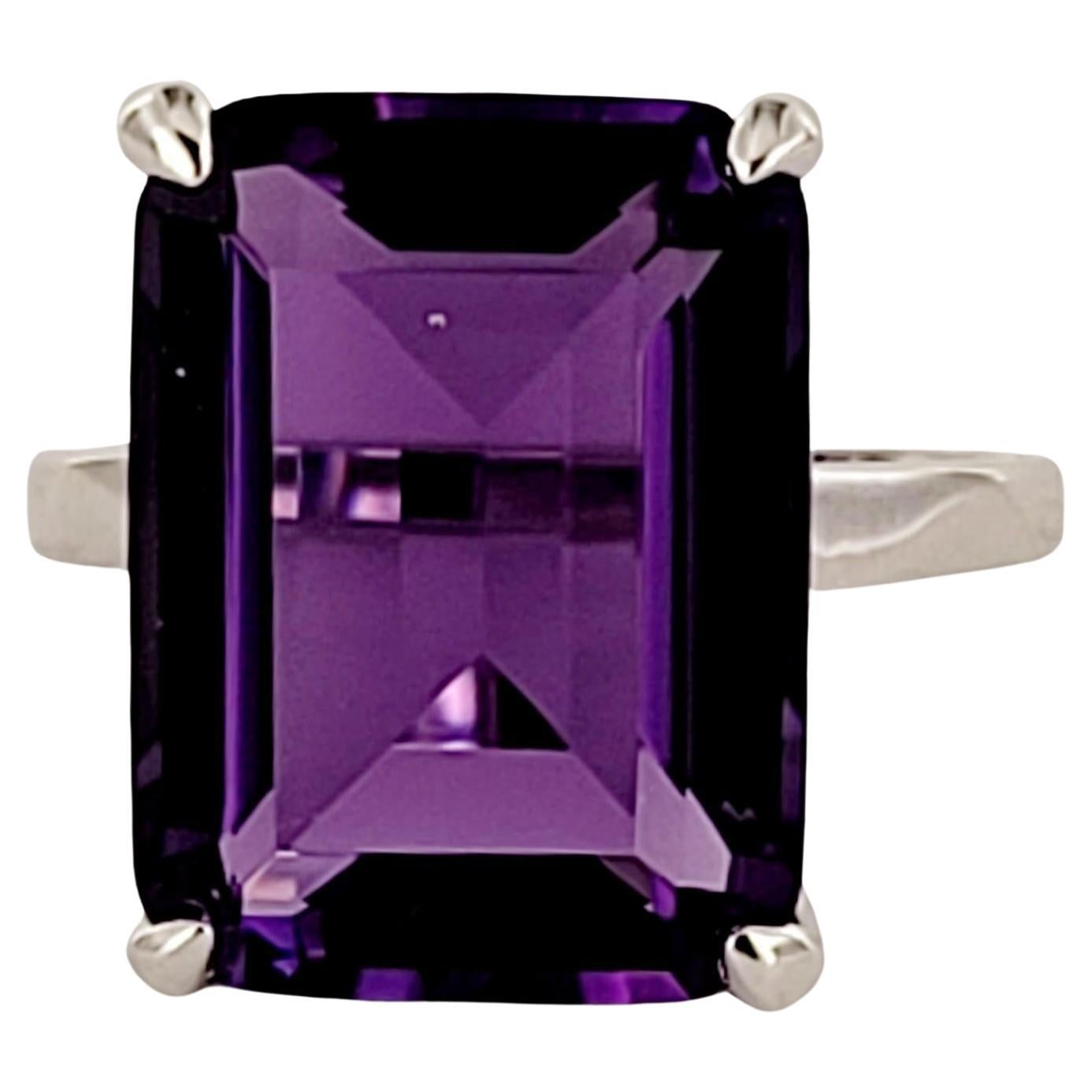 Tiffany & co Sterling Silver Sparkler Amethyst Gemstone Ring Size 6.75 For Sale