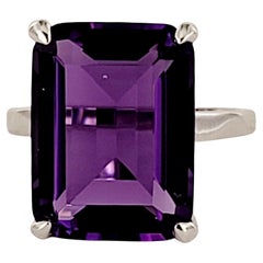 Tiffany & co Sterling Silver Sparkler Amethyst Gemstone Ring Size 7