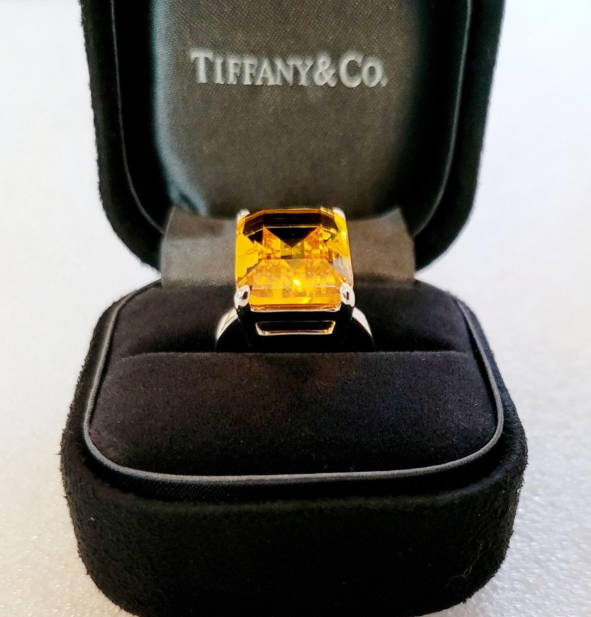 Tiffany & Co. Anillo Bengalas Citrino Plata de Ley Talla 6 en venta 1
