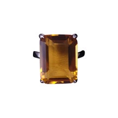 Tiffany & Co. Sterling Silver Sparklers Citrine Ring Size 6