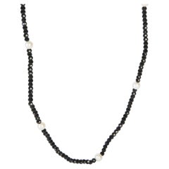 Tiffany & Co. Sterling Silver Spinel and Pearl Ziegfeld Necklace