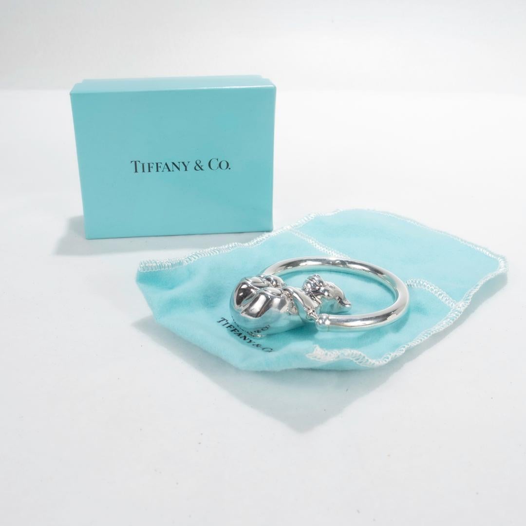 Tiffany & Co. Sterling Silver Spinning Bear Rattle For Sale 3