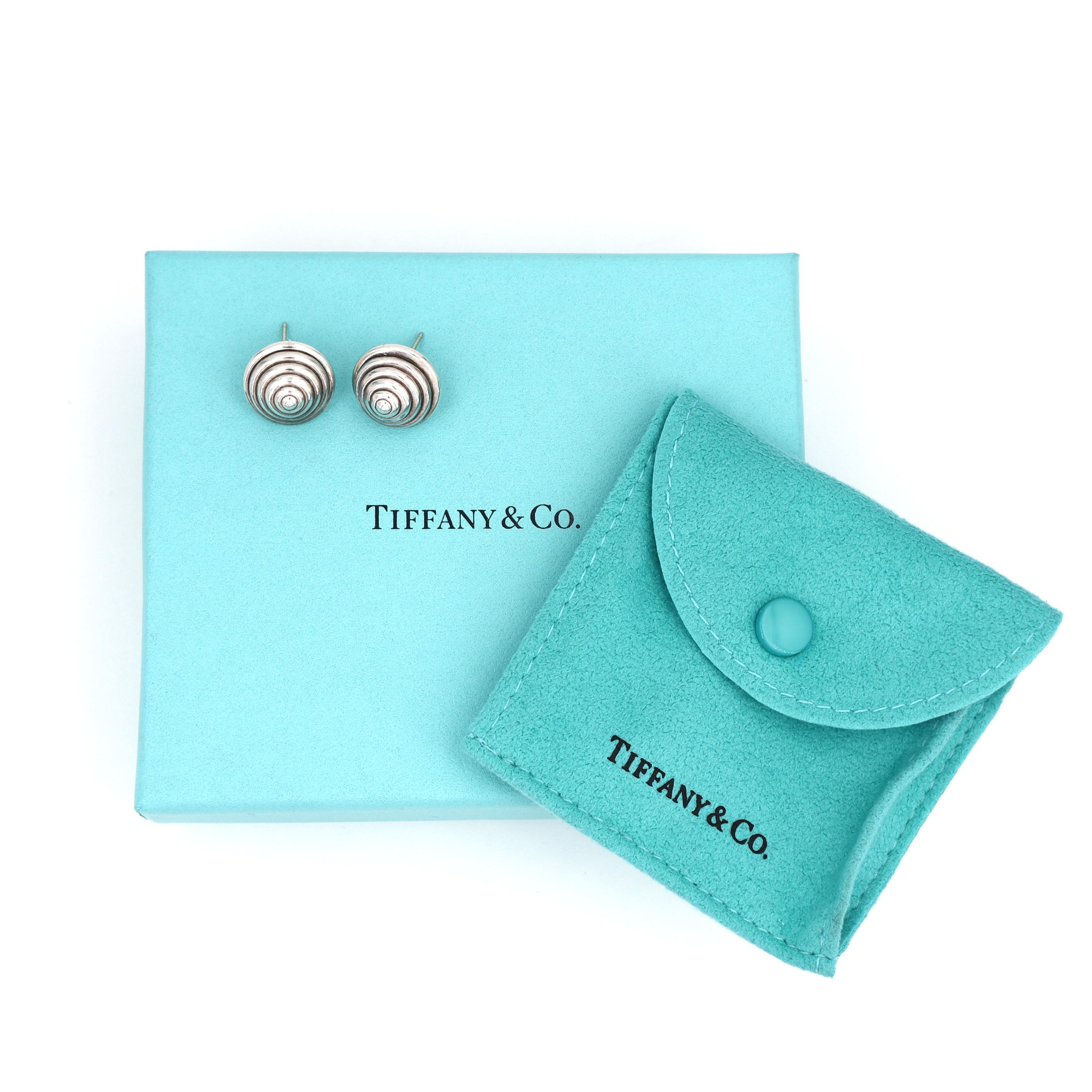 Tiffany & Co. Orecchini a cono a spirale in argento sterling in vendita 1