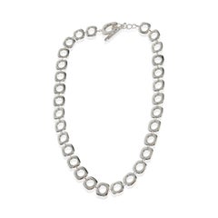 Tiffany & Co. Sterling Silver  Square Cushion Link Toggle Necklace