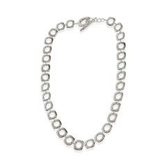 Tiffany & Co. Sterling Silver  Square Cushion Link Toggle Necklace