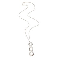 Tiffany & Co. Sterling Silver  Square Cushion Pendant