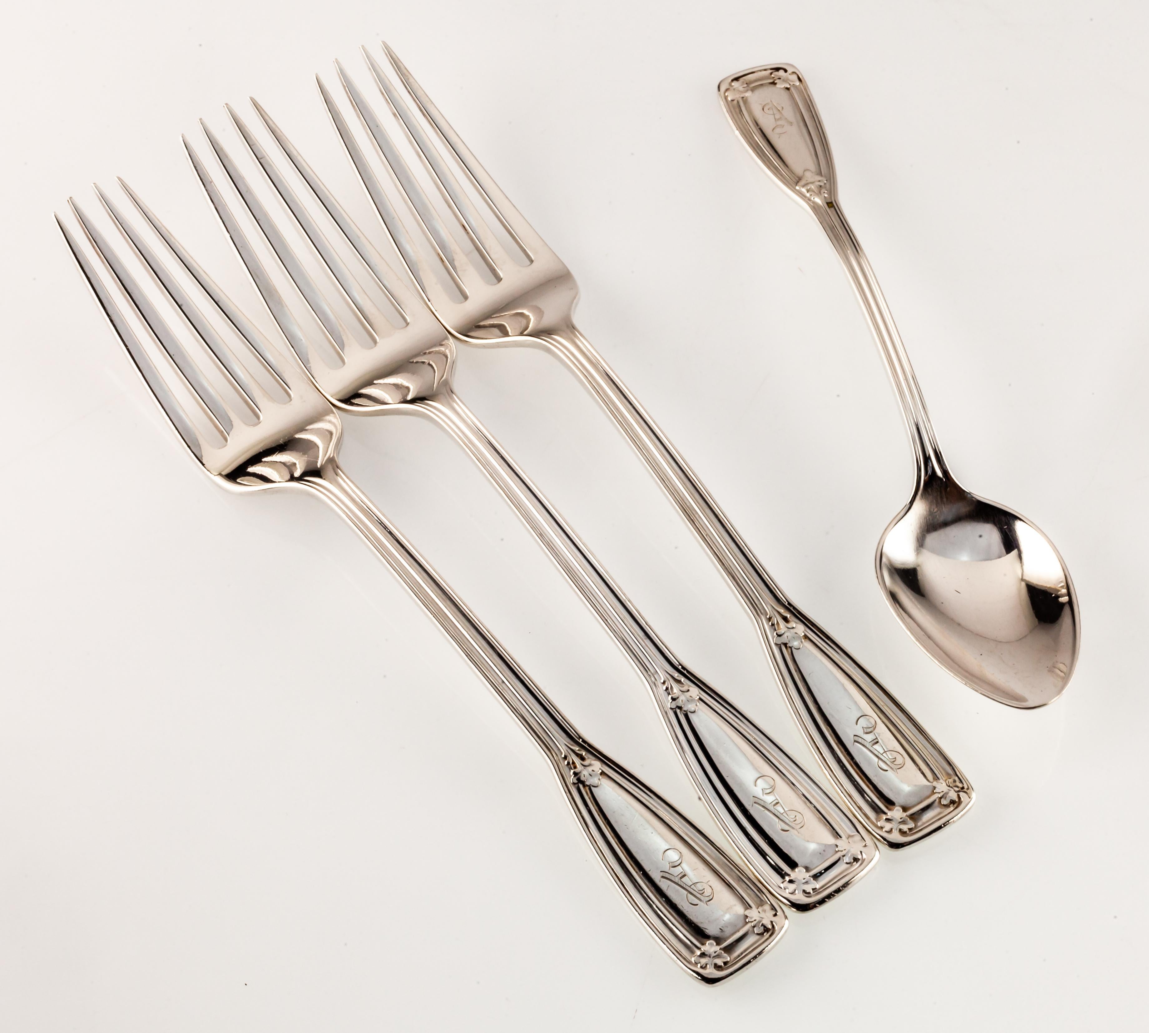 da uomo o donna Tiffany & Co. Set di posate St. Dustan in argento Sterling 24 pezzi in vendita