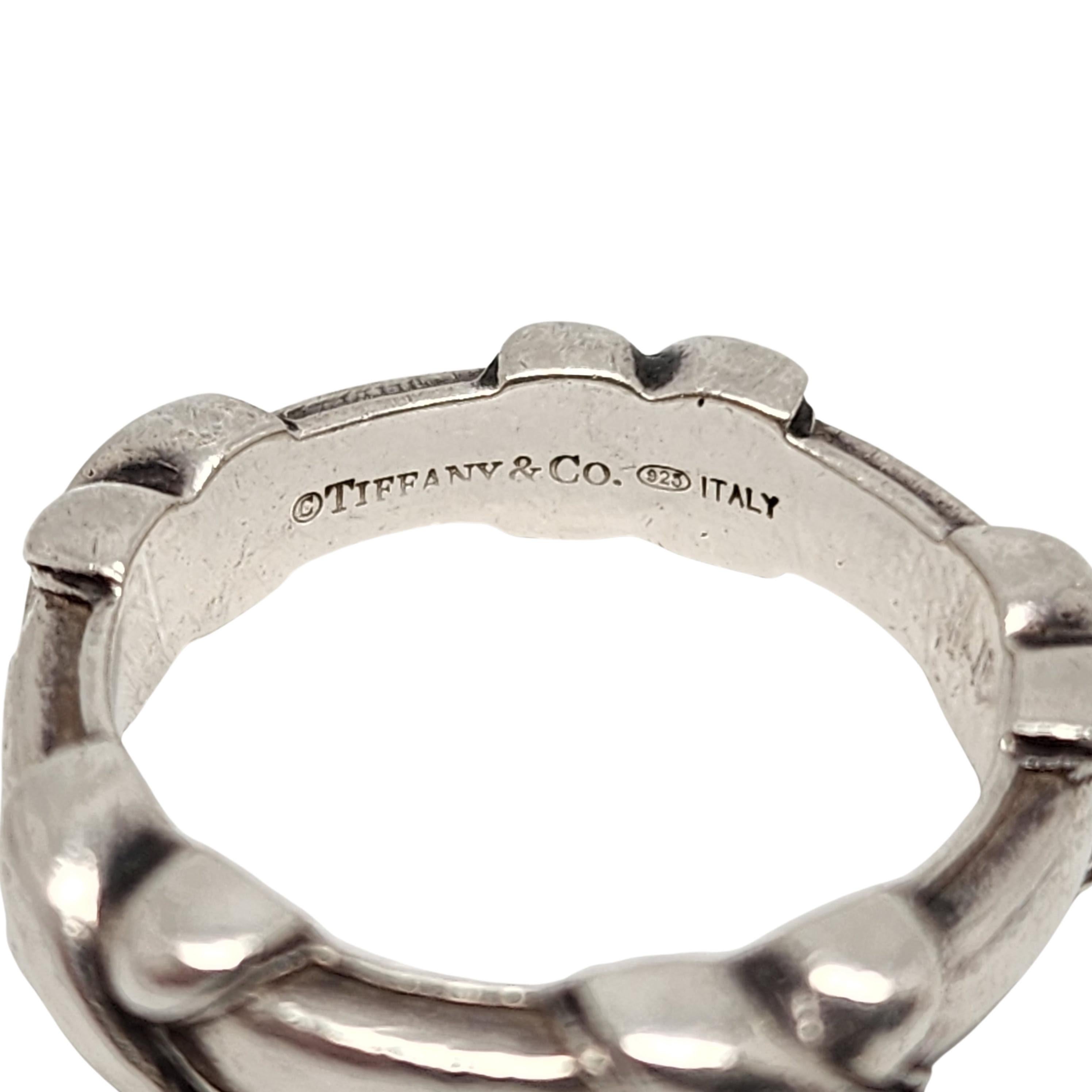 Stapelbarer X-Ringband aus Sterlingsilber von Tiffany & Co, Größe 5 1/2 4